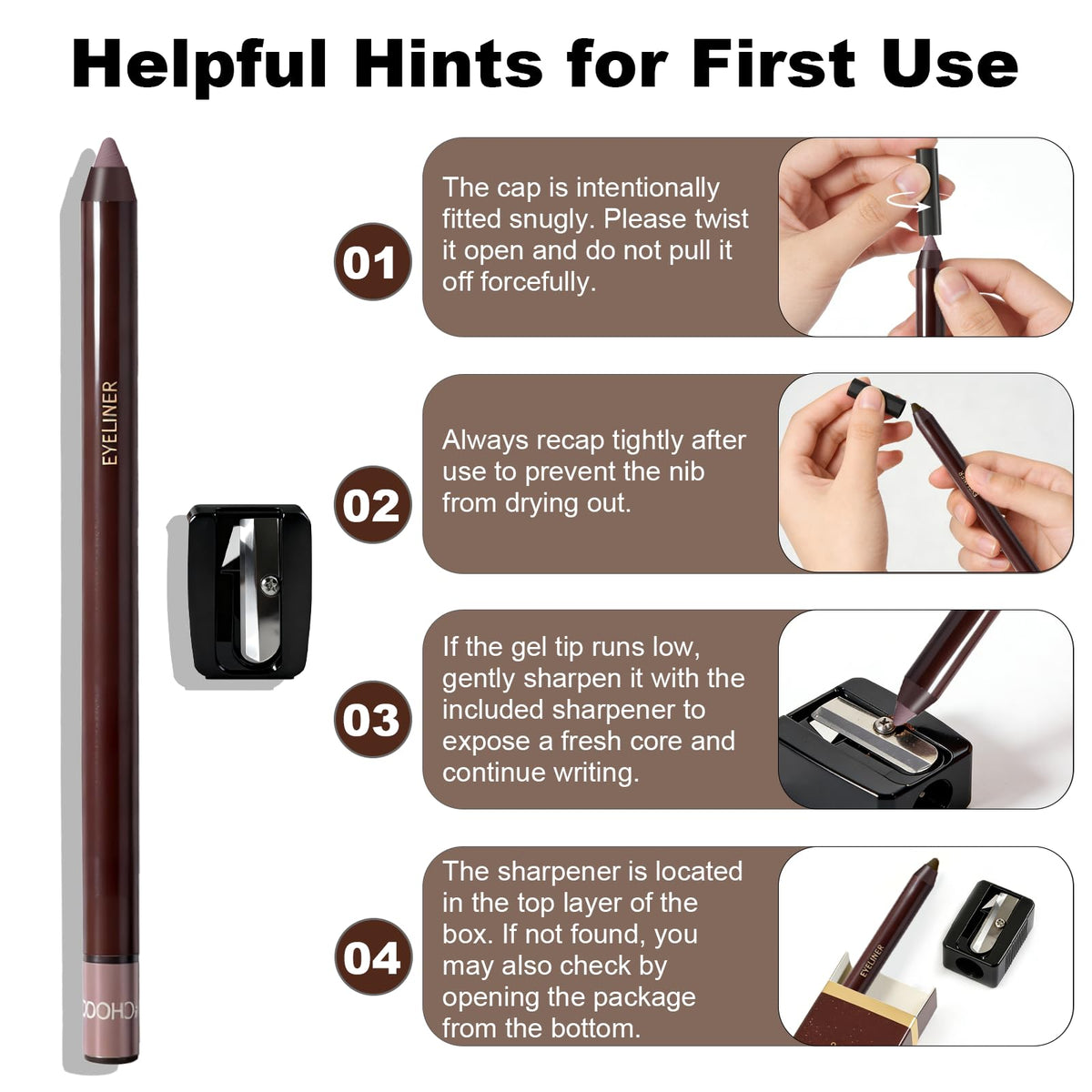Brenqe eyeliner creating smoky evening makeup for dramatic long-lasting effect
