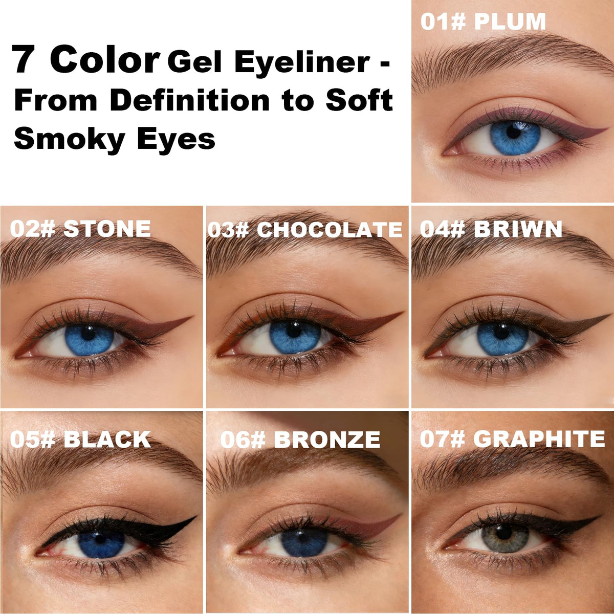 Brenqe plum pencil tip providing fine-precision lines for defined eye looks