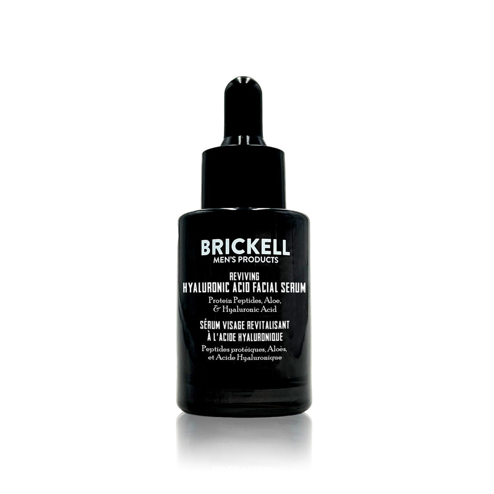 Brickell bottle front packaging showing product and branding benefits