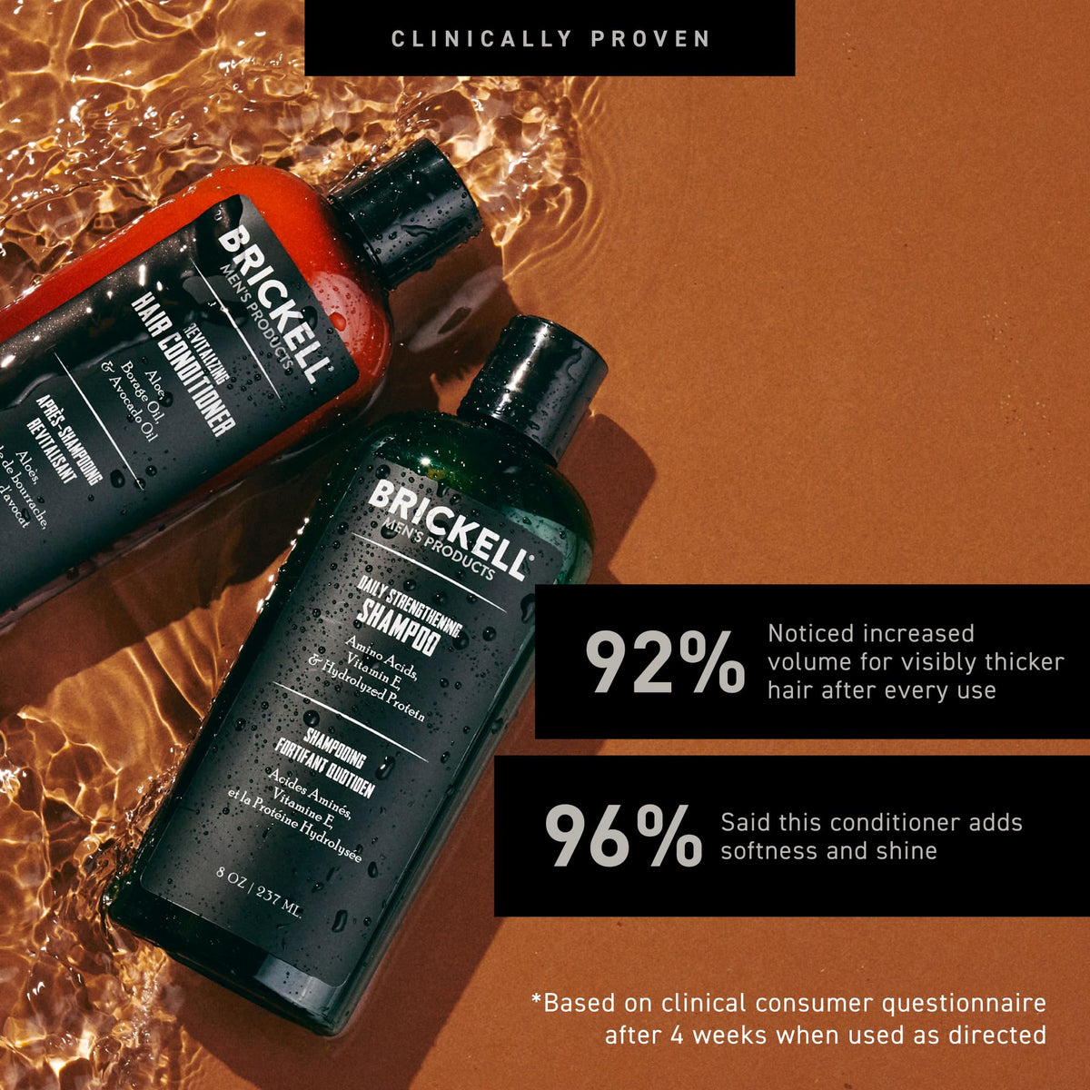 Brickell product label close-up highlighting ingredients and premium quality