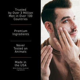Brickell Men’s Products brand logo with product in lifestyle setting for trust