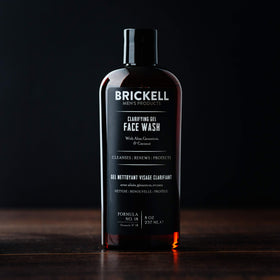 Brickell Men's Products close-up of gel lather texture, highlights rich foaming and effective cleanse