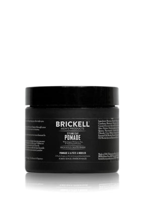 Brickell Men's Products jar front view showing label and matte packaging, clear branding benefit