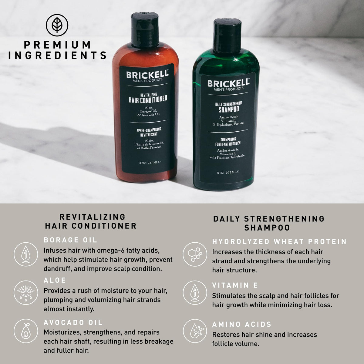 Brickell conditioner creamy texture smoothing strands for easier styling
