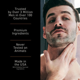 Brickell Men's Products macro of jojoba beads and pumice emphasizing gentle polishing