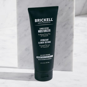 Brickell Element Defense cream texture close-up demonstrating quick absorption