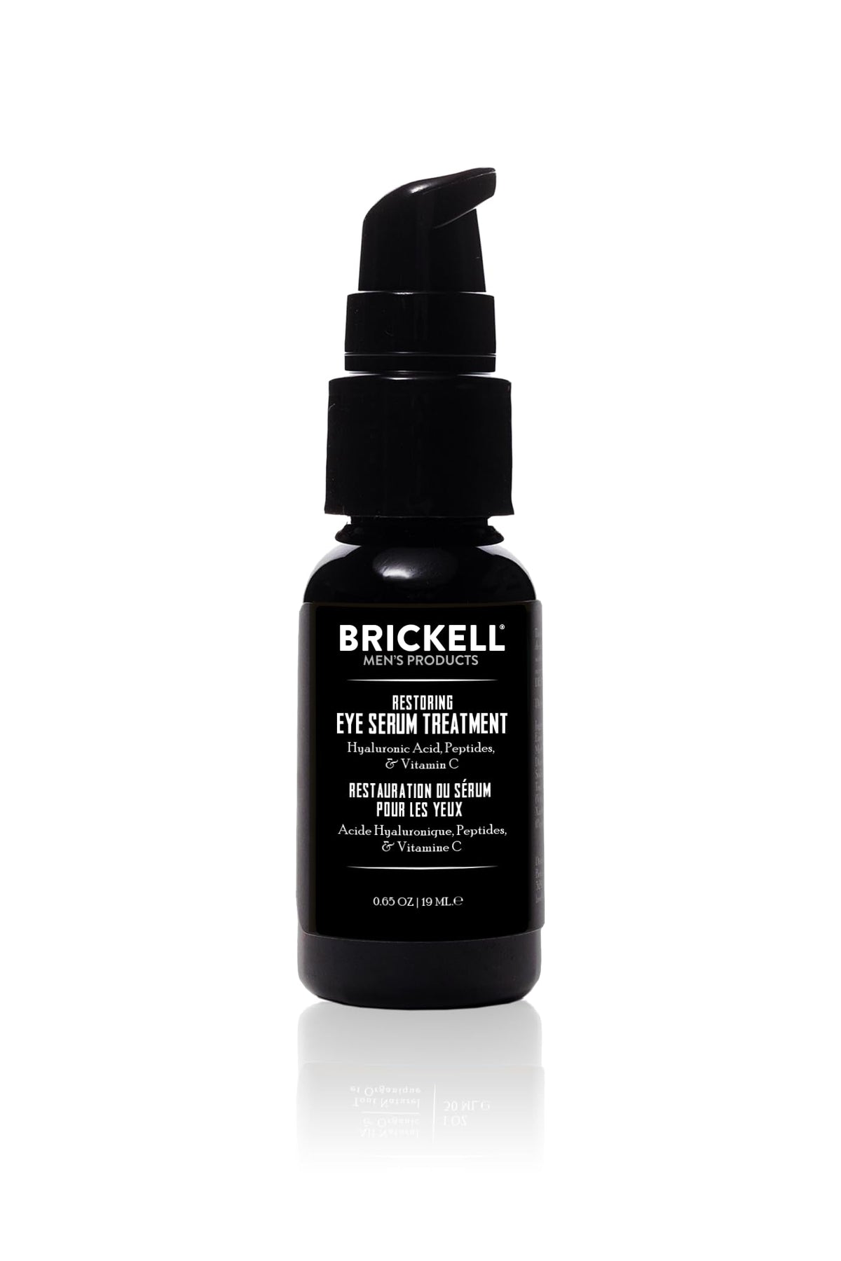 Brickell Men's Products front bottle view showing brand and product benefits