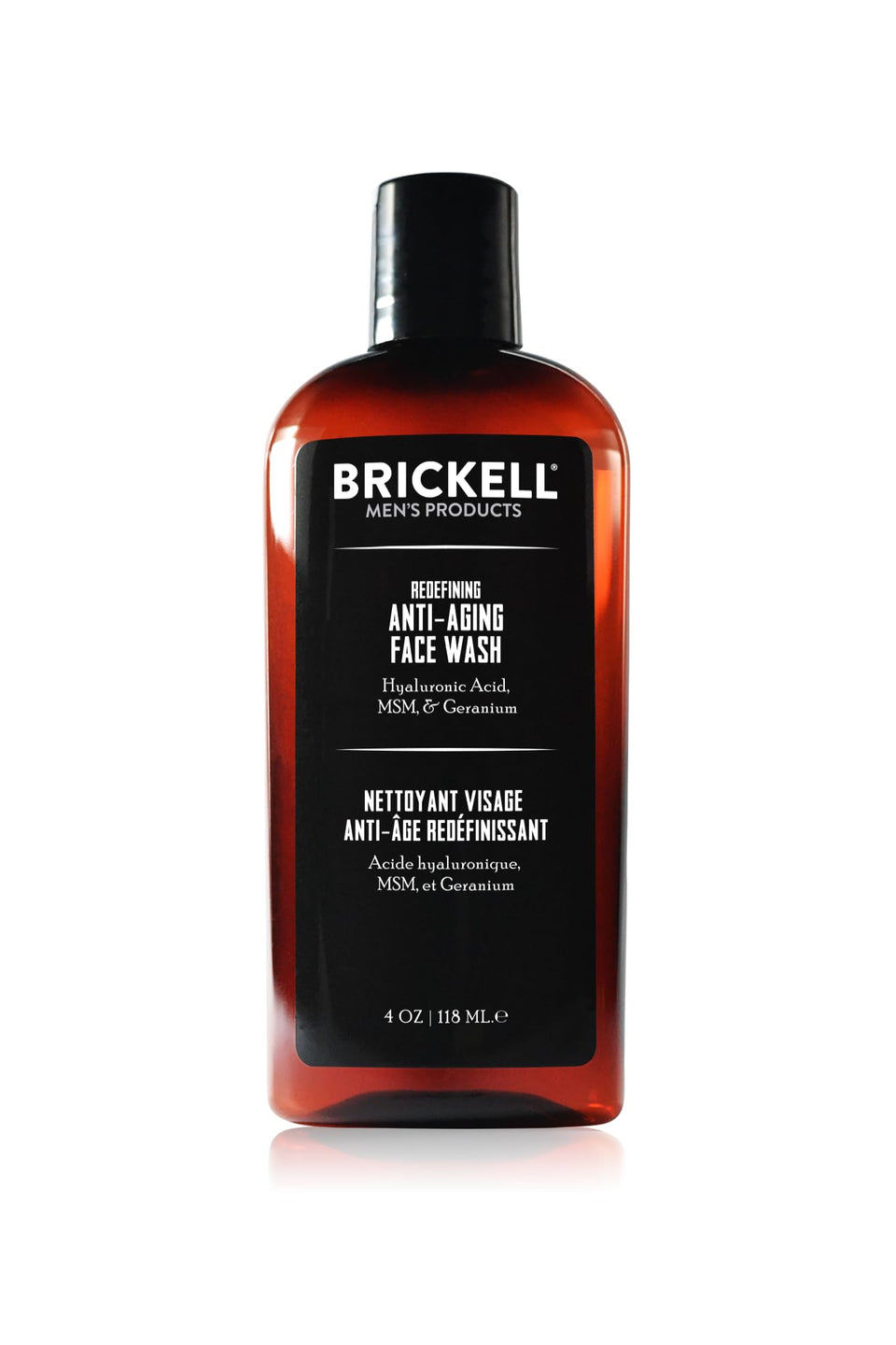 Brickell Men's Products front packaging showing bottle and branding for clear identification and trust