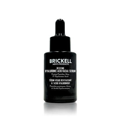 Brickell front packaging showing 1 oz serum and clean design benefits hydration