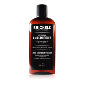 Brickell front packaging showing bottle and label, presents premium grooming benefit