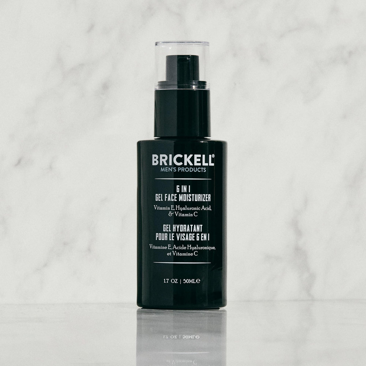 Brickell Men’s gel texture close-up highlighting lightweight, fast-absorbing feel