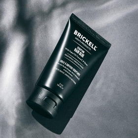 Brickell hair glue tube label detail highlights ingredients and packaging for easy identification