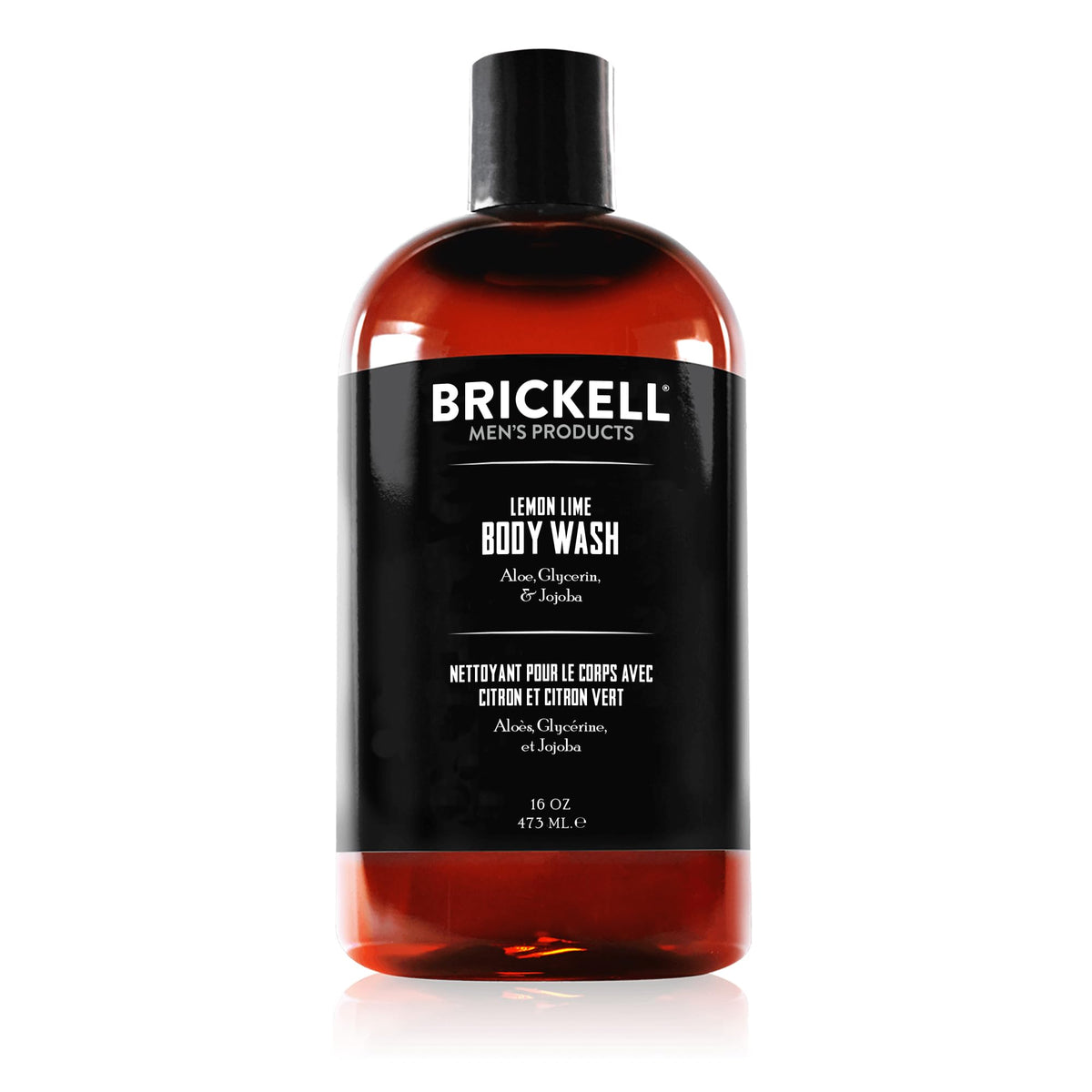 Brickell front packaging showing lemon lime scent and size benefit