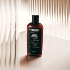 Close-up of the gel texture from Brickell Men's Products showing lightweight hydration and smooth application benefit
