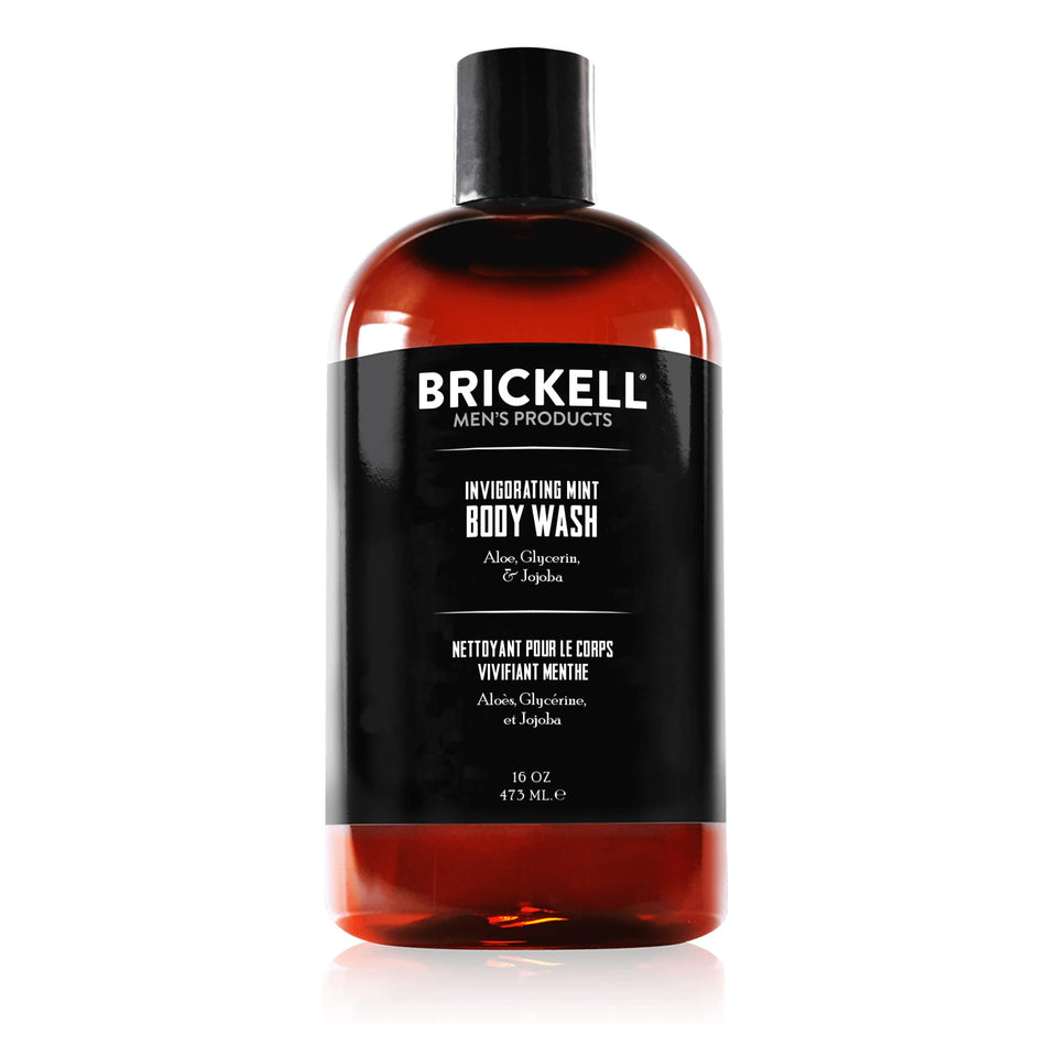 Brickell Men’s front packaging showing bottle and label for clear identification and trust