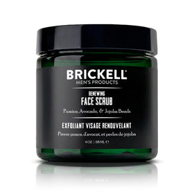 Brickell Men's Products front packaging showing 4 oz tube and label benefits
