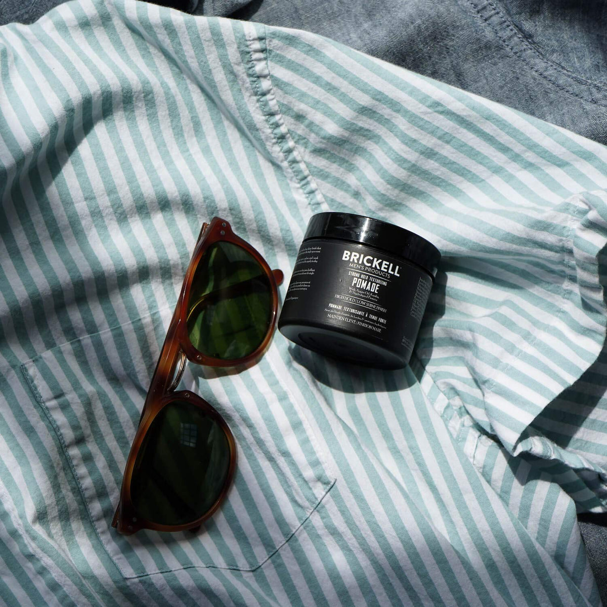 Brickell Men's Products kaolin clay close-up showing matte control benefit