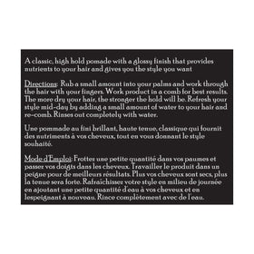 Brickell Men's pomade label close-up showing ingredient list and benefits