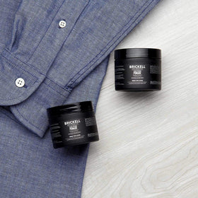 Brickell Men's pomade creamy texture close-up indicating smooth spreadability