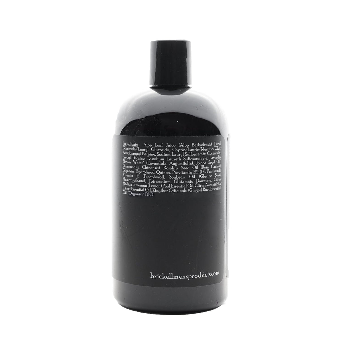 Brickell Men's Rapid Wash size comparison 16 oz bottle next to common toiletry for scale