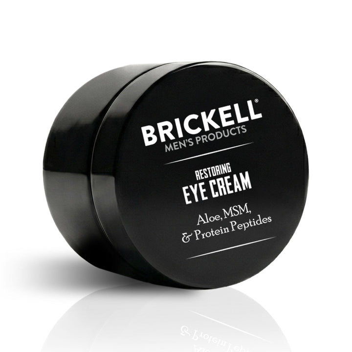 Brickell Men's Products front tube showing 0.5 oz size and branding benefit: compact grooming