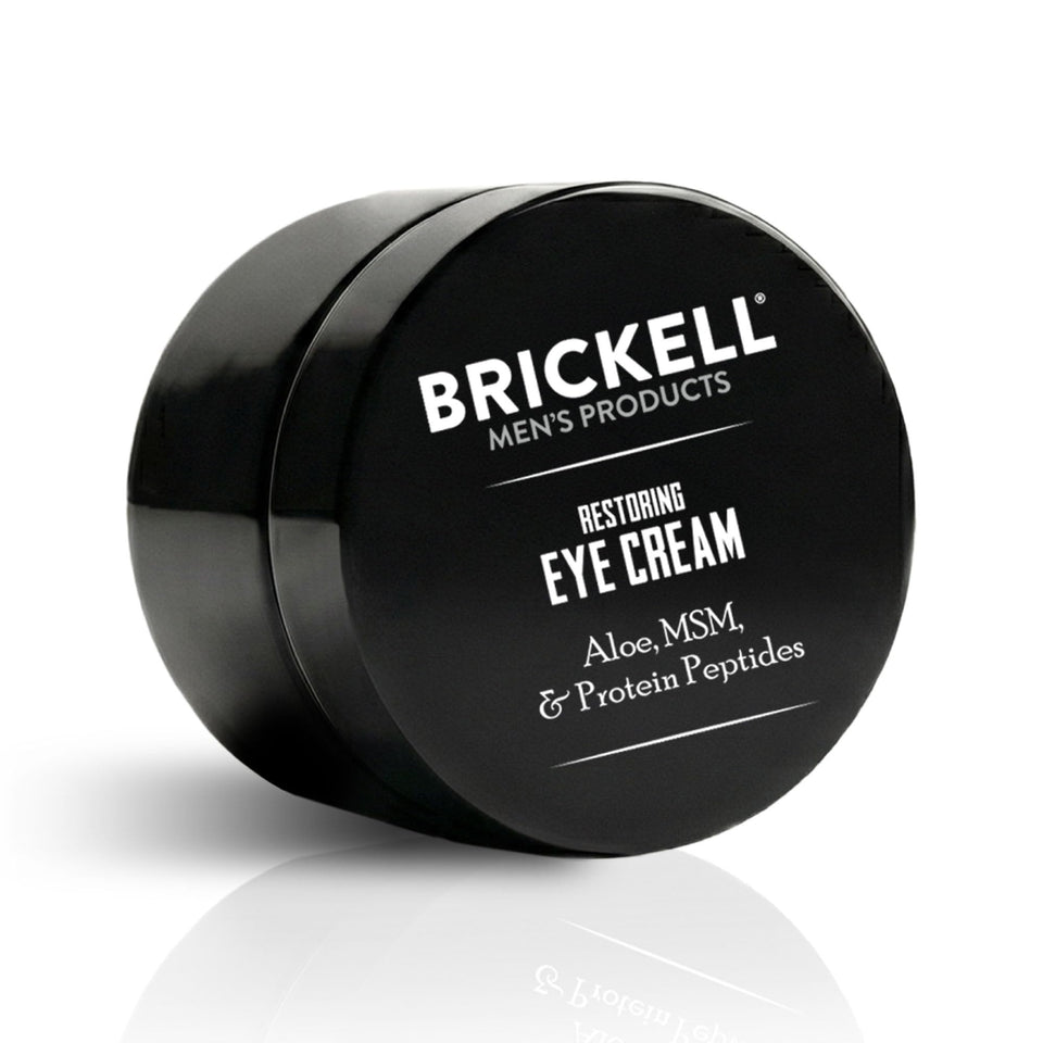 Brickell Men's Products front tube showing 0.5 oz size and branding benefit: compact grooming