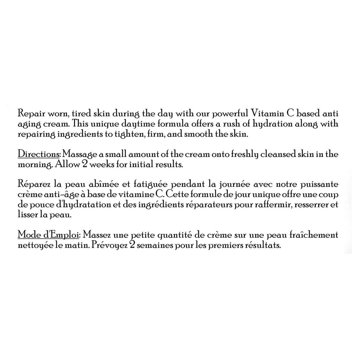 Brickell Men's label detail highlighting key ingredients for skin improvement