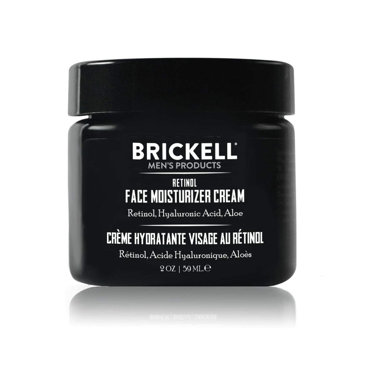Brickell Men’s product front tube showing clean branding and travel-ready size