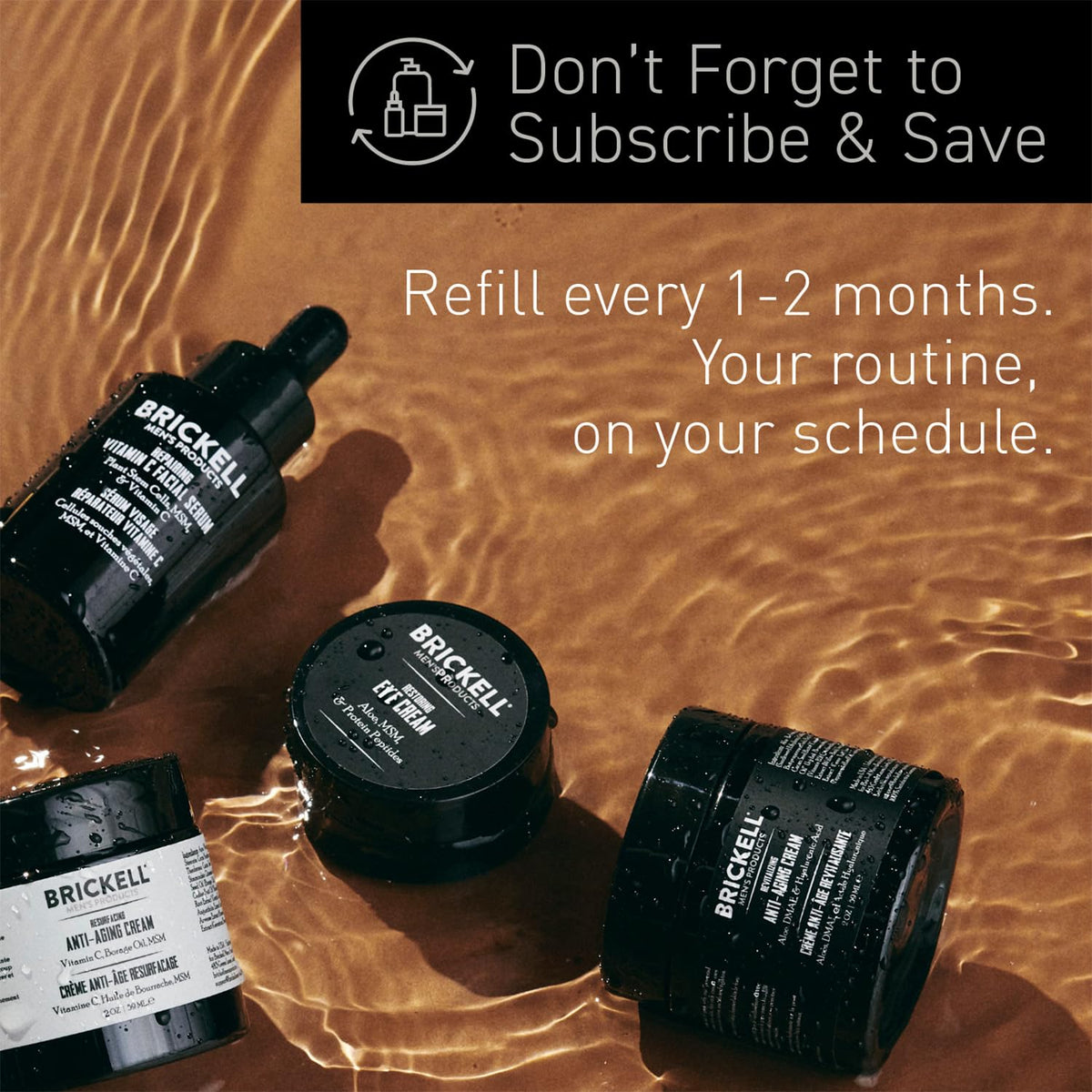 Brickell Men’s retinol cream texture close-up showing smooth hydrating formula