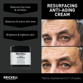 Brickell tube held in hand illustrating compact 2 oz travel-friendly size benefit