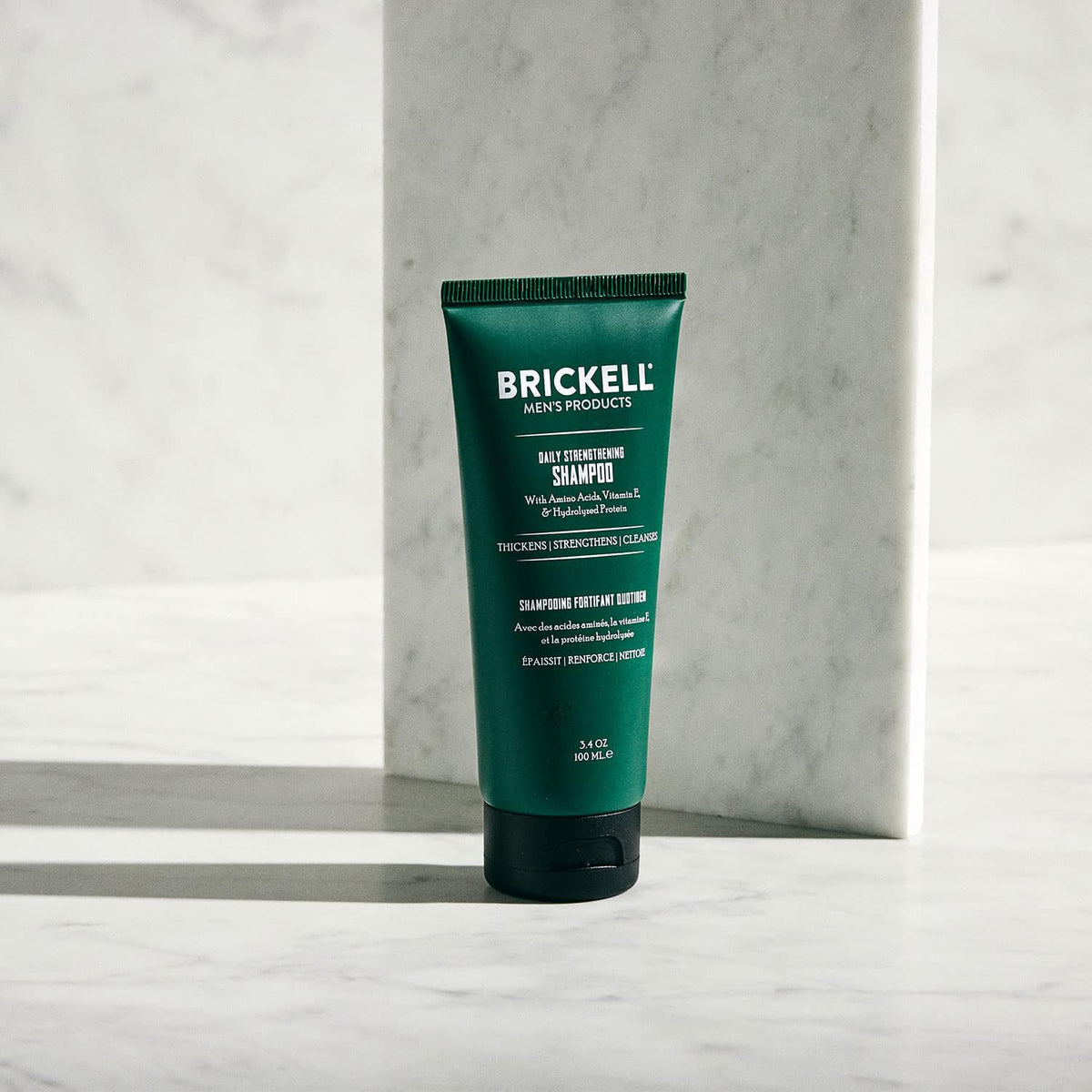 Brickell Men's Products close-up of shampoo texture highlighting creamy lather benefit
