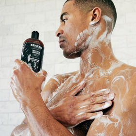 Brickell lather texture close-up showing gentle foaming benefit
