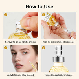 Bright Elf lifestyle bathroom routine with ampoule, showing layering with moisturizer benefit