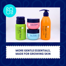 Bright Girl in a morning routine setting showing layering with sunscreen benefit