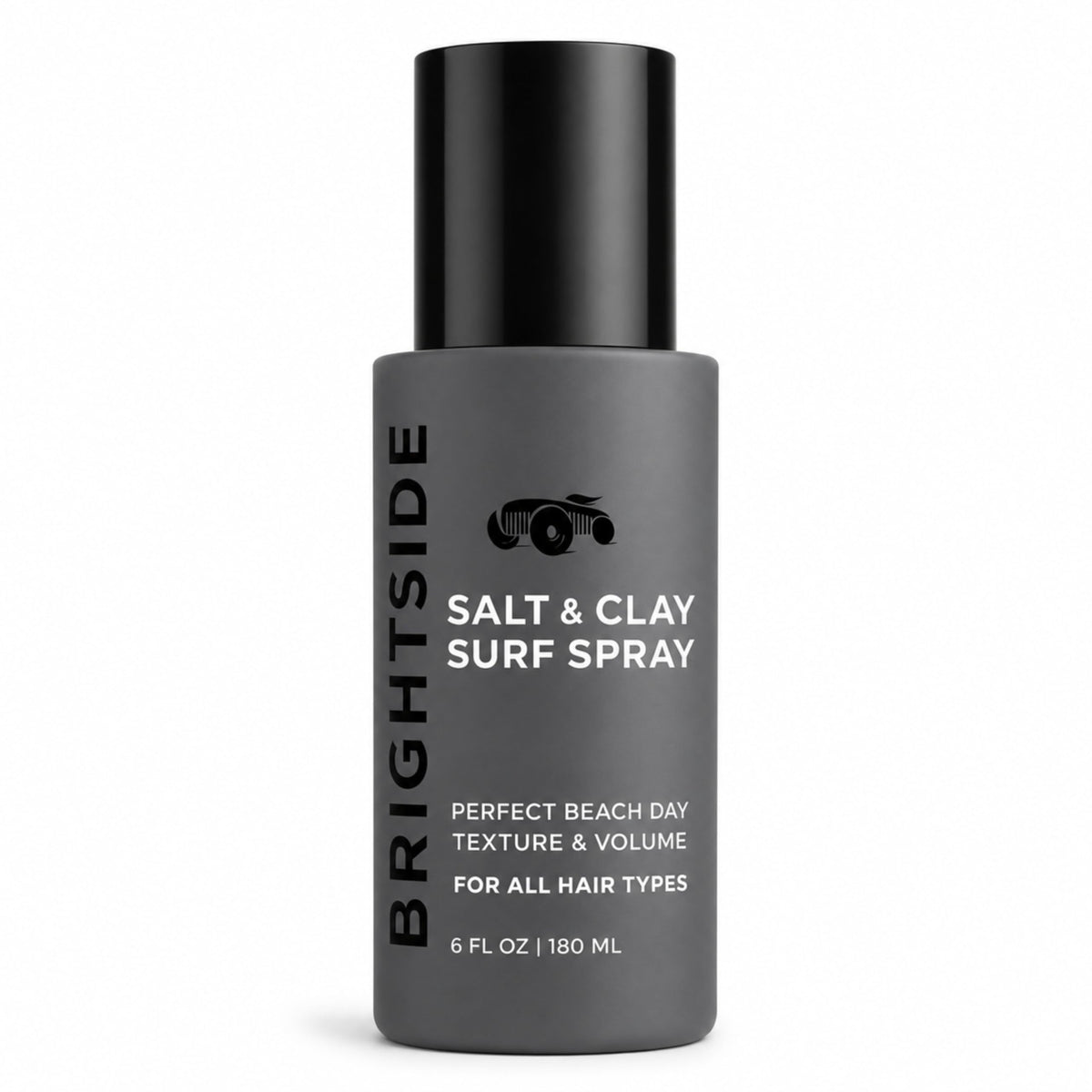BRIGHTSIDE front bottle shot showing label and 6oz spray for styling ease