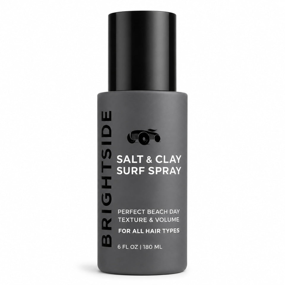 BRIGHTSIDE front bottle shot showing label and 6oz spray for styling ease