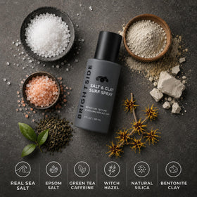 BRIGHTSIDE ingredients display with witch hazel and vitamin C for scalp care