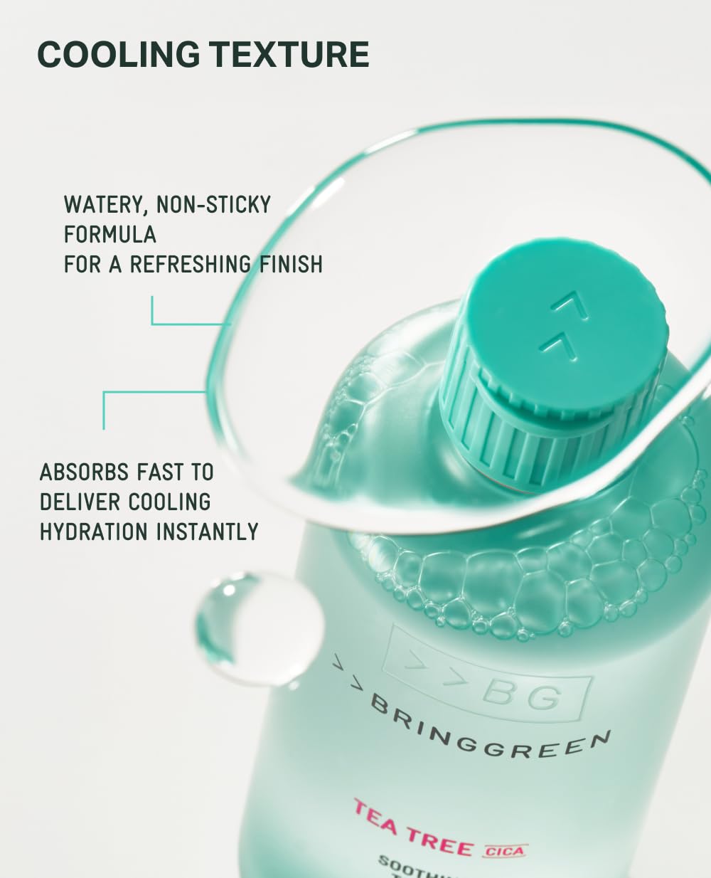 BRING GREEN vegan and cruelty-free icons emphasizing ethical skincare benefits