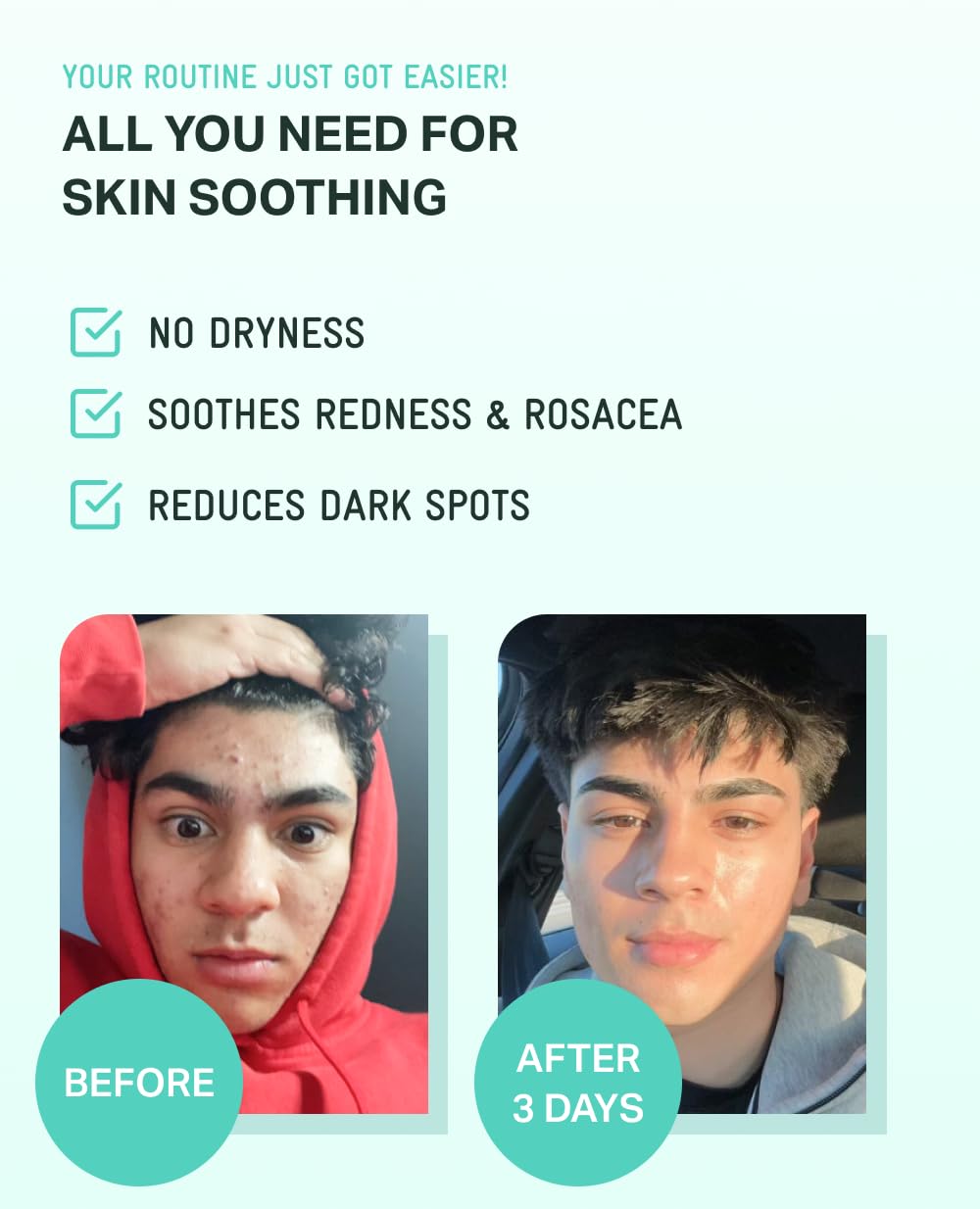 BRING GREEN serum applied on skin demonstrating quick adherence