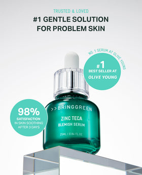 BRING GREEN pipette dispensing serum for targeted spot treatment