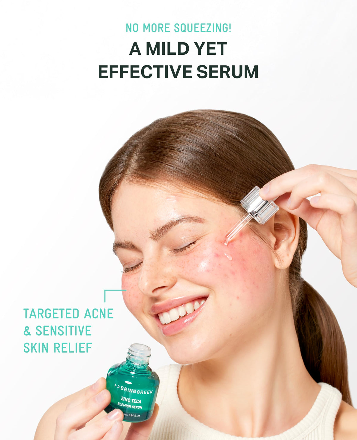 BRING GREEN close-up of serum texture highlighting smooth absorption