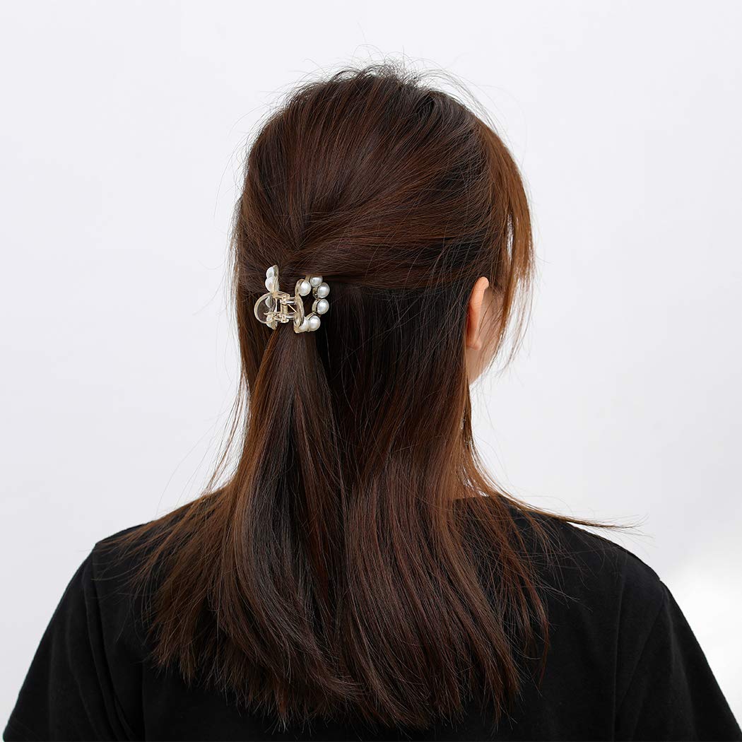 Brinie clip worn in half-up hairstyle showing hold and subtle decorative shine