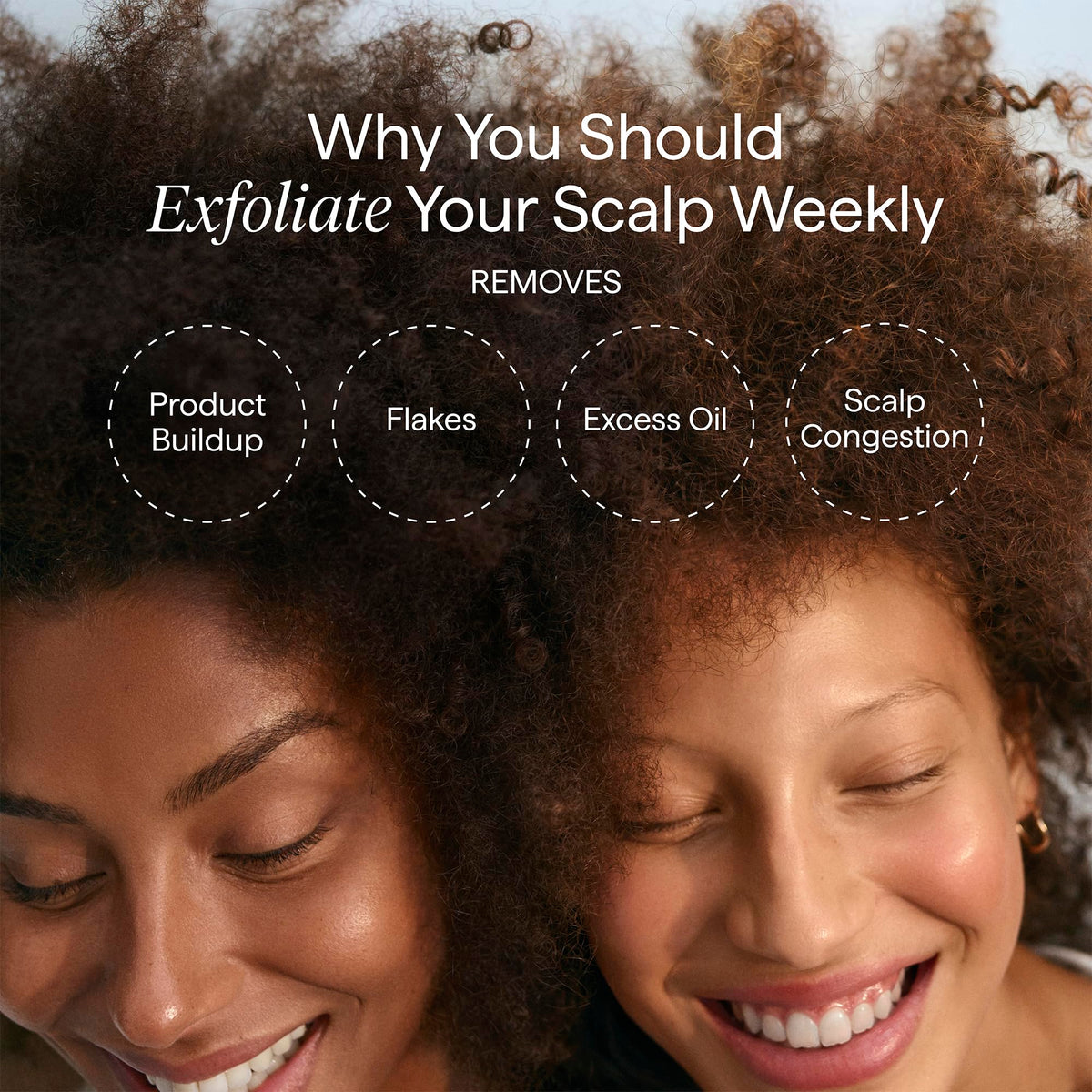 briogeo product applied to scalp demonstrating how it exfoliates and refreshes