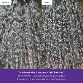 Briogeo conditioner applied to wet curls reducing tangles