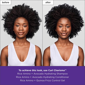 Briogeo before and after comparison enhancing curl definition