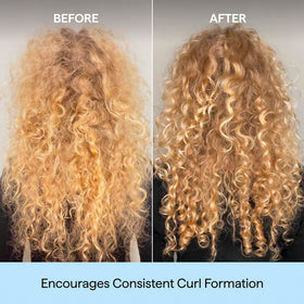 Briogeo before and after images showing reduced frizz benefits