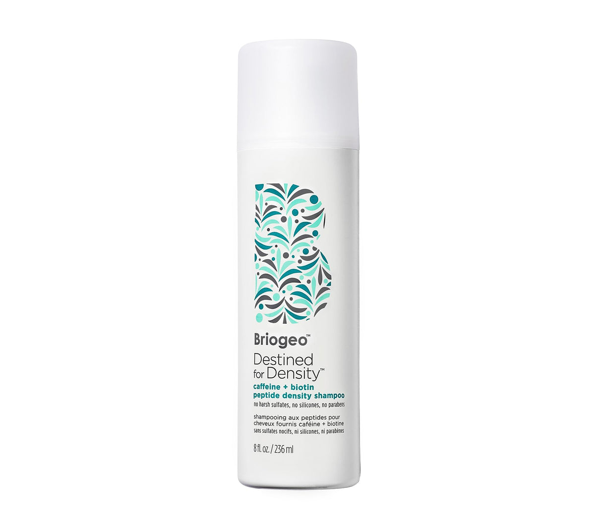 Briogeo front bottle image showing product for fuller-looking hair benefits