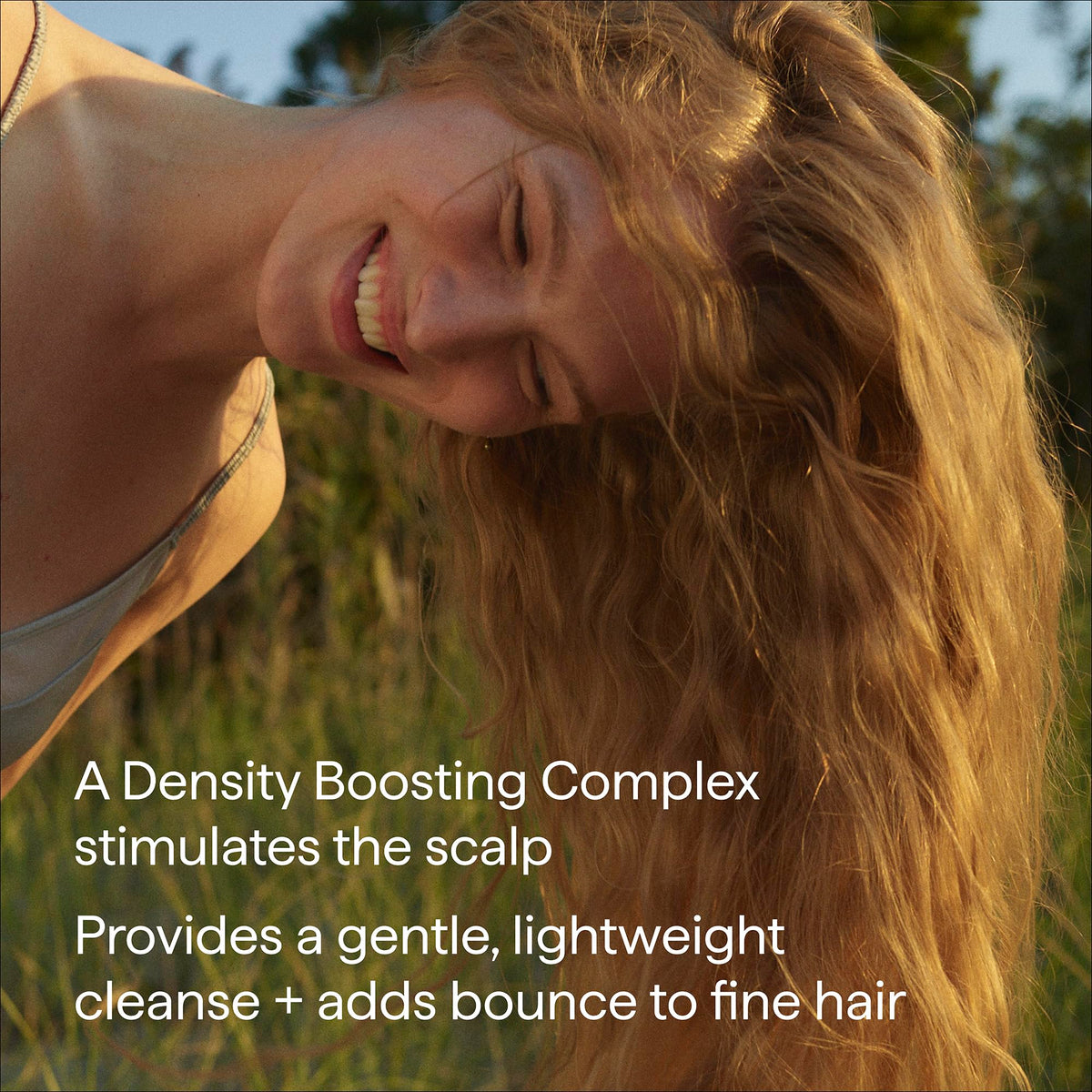 Briogeo bottle in an active shower scene showing daily-use practicality