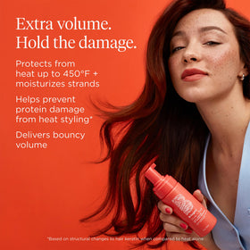 Model with blowout styled using Briogeo foam showing added lift and smooth finish