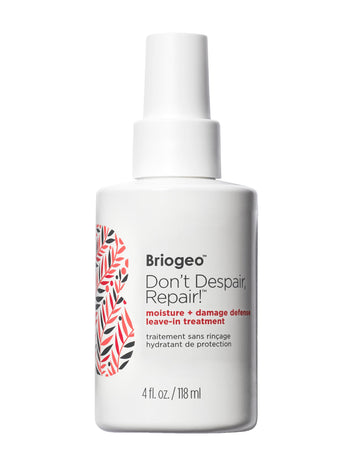 Briogeo front packaging showing the leave-in bottle and branding benefits